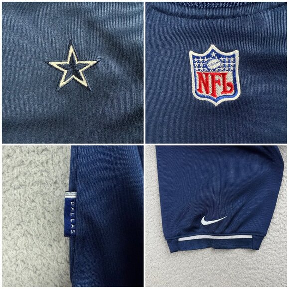 Vintage Dallas Cowboys Polo Shirt Men Extra Large XL Navy Blue Nike Pro Line NFL - Picture 5 of 11